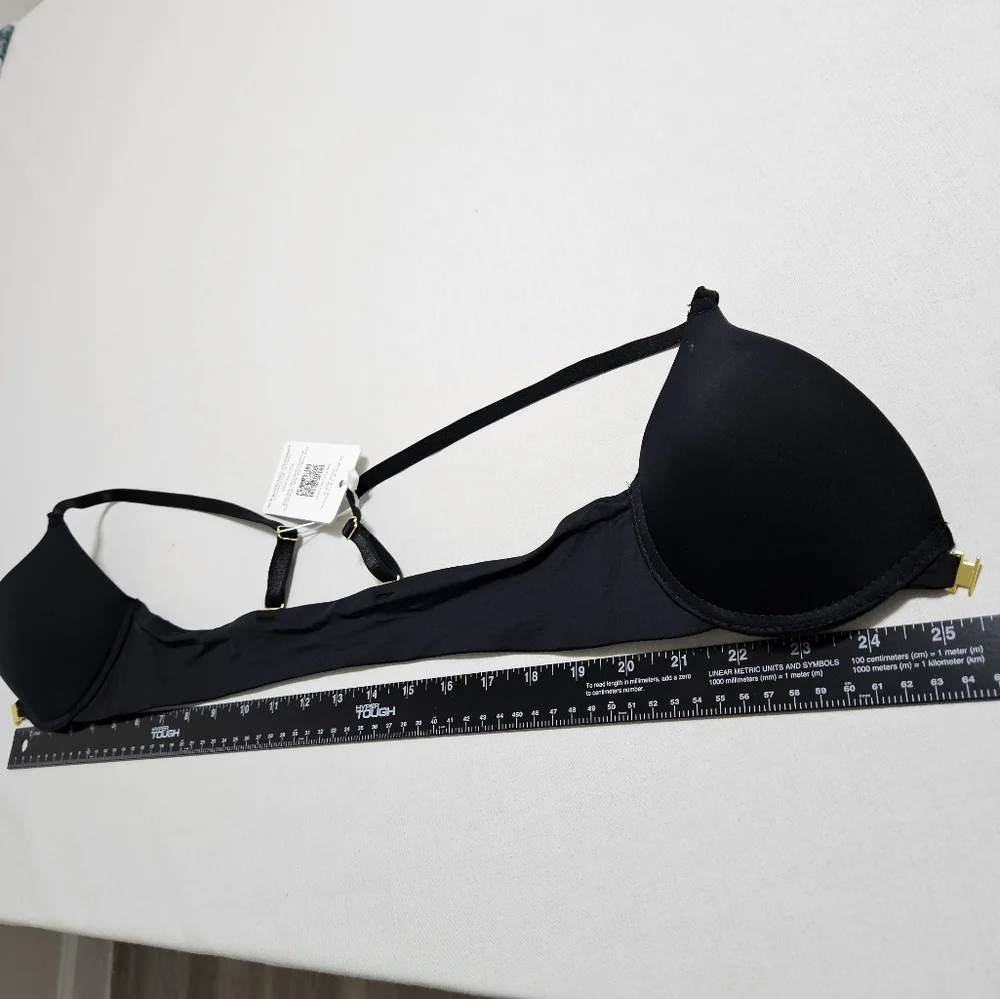 Cherries NWT Womens Anytime Seamless T-Shirt Bra Smaller Bust Push Up Black XS A